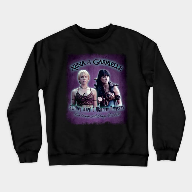 Xena & Gabrielle Vintage Look Crewneck Sweatshirt by CharXena